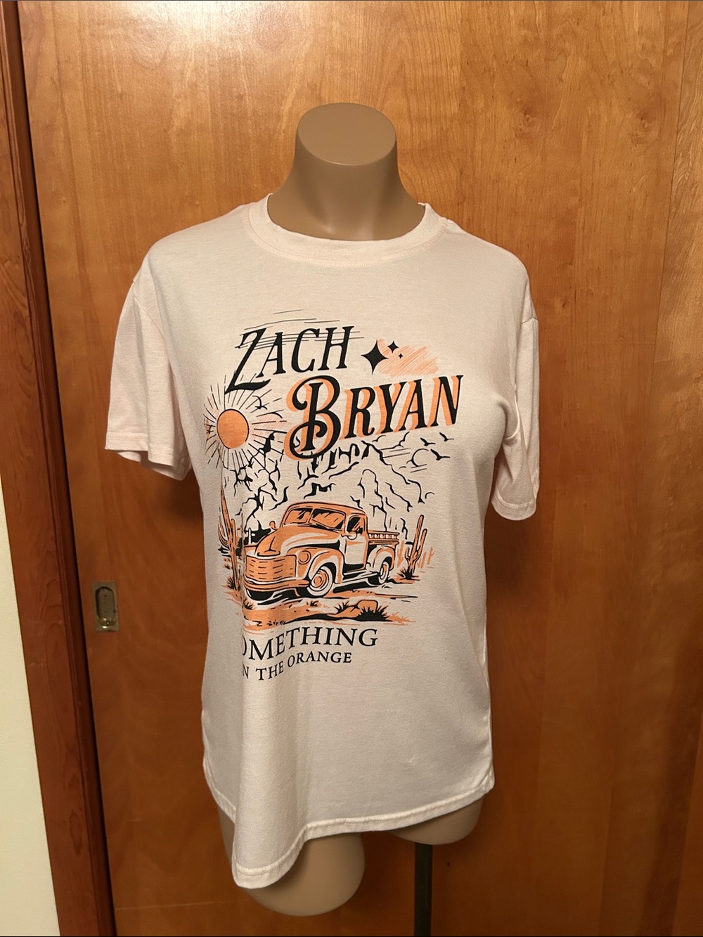 Zach Bryan White Graphic Tee - Orange Print